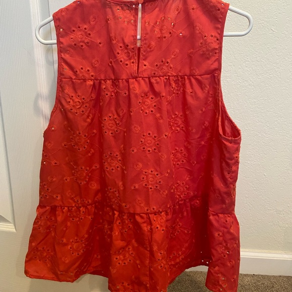 NWT watermelon colored sleeveless blouse - Picture 2 of 4
